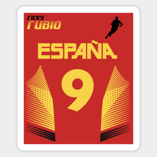 Ricky Rubio Retro Spain Euro National Basketball Fan Art Magnet